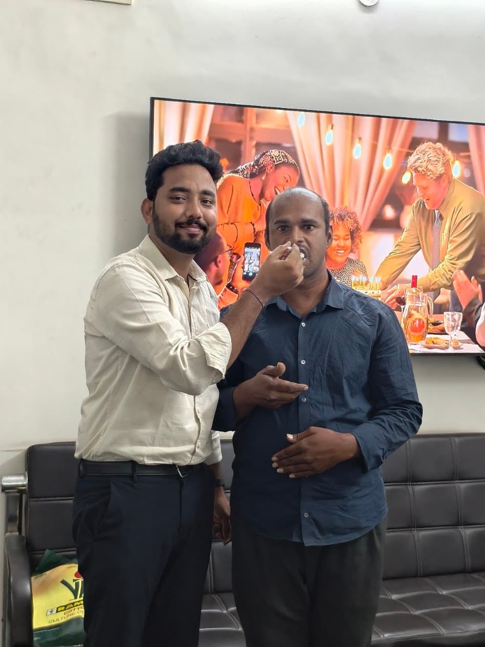 With Rajesh